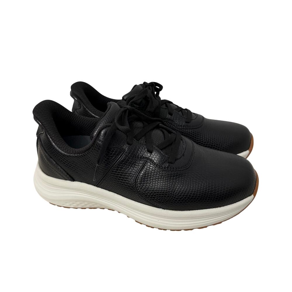 Orthofeet Stride Shoes Womens Size 8 2EX-Wide Black Leather Orthopedic Comfort